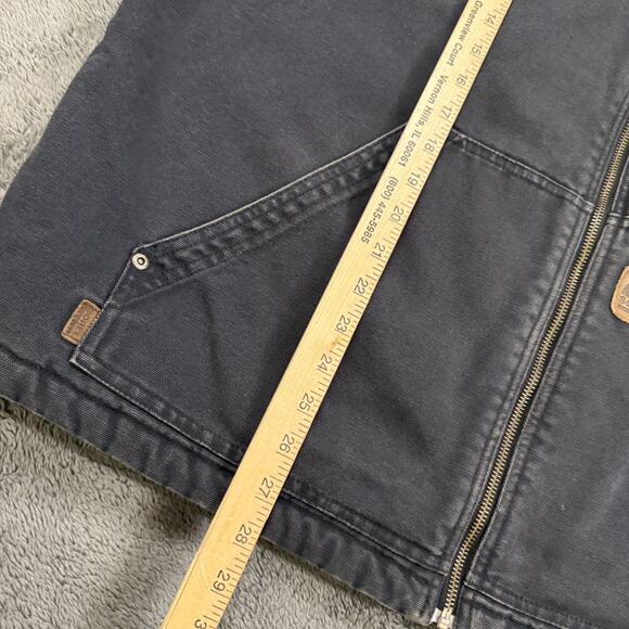 Sorel Vest Mens XXL Gray Duck Canvas Sherpa Fleece Lined Full Zip Workwear - Picture 7 of 7